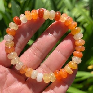 8mm stretchable donut‎ orange aventurine bracelet